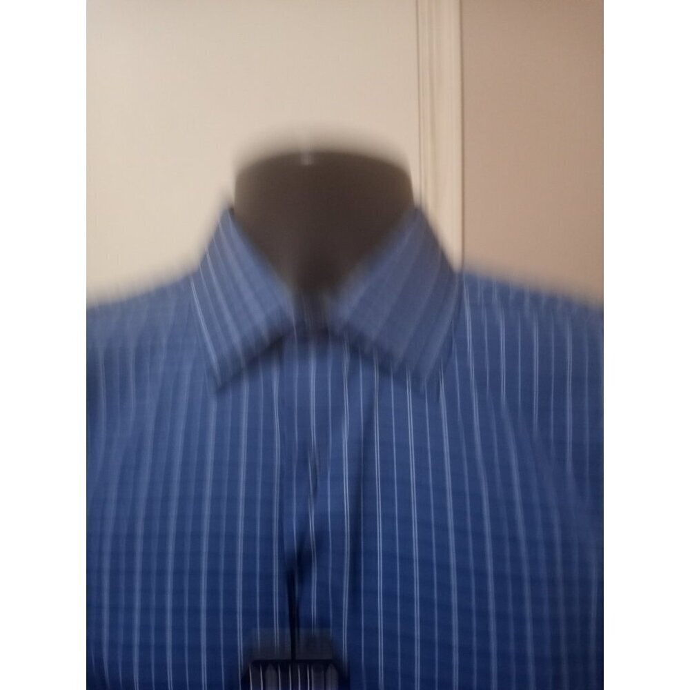 NWT Nautica Performance Super Shirt, Button Up, Slim Fit, Blue Check 15-15.5 (M) - Picture 5 of 14